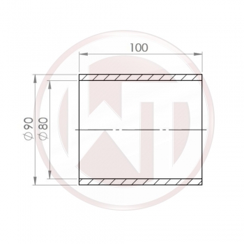 Ø80mm Silikonverbinder gerade schwarz