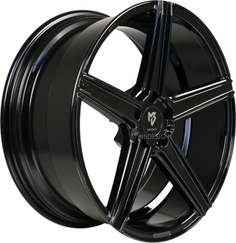 mbDESIGN KV1 - 10x22 ET35 - 5x112 - Glanzschwarz