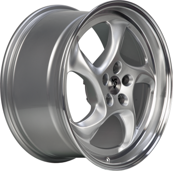 Preview: mbDESIGN TURBO - 9,5x19 ET40 - 5x112 - Glanzsilber poliert