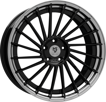 mbDESIGN VR3.2 DC - 10,5x20 ET45 - 5x112 - Glanzschwarz/Glanzschwarz poliert