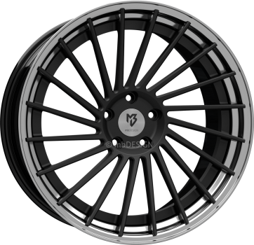 mbDESIGN VR3.2 DC - 10,5x20 ET45 - 5x112 - Schwarz stumpfmatt/Glanzschwarz poliert