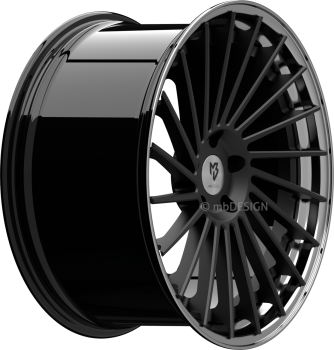 mbDESIGN VR3.2 DC - 10,5x20 ET45 - 5x112 - Schwarz stumpfmatt/Glanzschwarz poliert