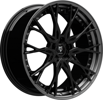 Preview: mbDESIGN KV3.2 - 9x21 ET25 - 5x112 - Glanzschwarz/Mattgrau