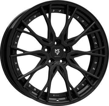 Preview: mbDESIGN KV3.2 - 9x21 ET25 - 5x112 - Schwarz stumpfmatt/Glanzschwarz