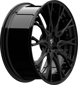 Preview: mbDESIGN KV3.2 - 9x21 ET25 - 5x112 - Schwarz stumpfmatt/Glanzschwarz