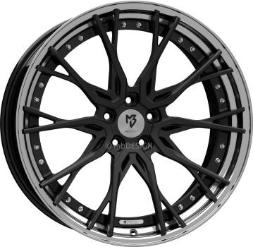 mbDESIGN KV3.2 DC - 10,5x21 ET40 - 5x120 - Schwarz stumpfmatt/Glanzschwarz poliert