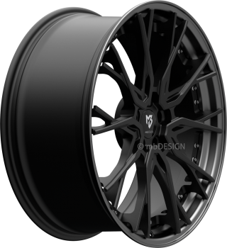 Preview: mbDESIGN KV3.2 - 9x21 ET25 - 5x112 - Schwarz stumpfmatt/Mattgrau