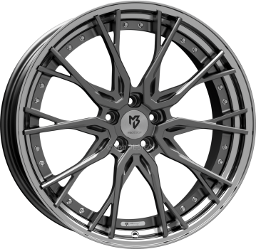 Preview: mbDESIGN KV3.2 - 9x21 ET25 - 5x112 - Mattgrau/Glanzschwarz poliert