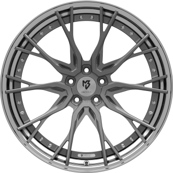 mbDESIGN KV3.2 DC - 10,5x21 ET40 - 5x120 - Mattgrau/Glanzschwarz poliert
