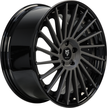 mbDESIGN VR3.2 - 9x21 ET35 - 5x112 - Schwarz stumpfmatt/Glanzschwarz