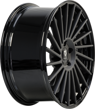 mbDESIGN VR3.2 - 9x21 ET35 - 5x112 - Schwarz stumpfmatt/Glanzschwarz