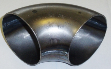 3"" Rohrbogen 90Â° kleiner Radius aluminierter Stahl