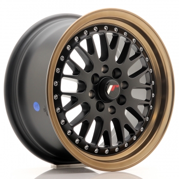 JR Wheels JR10 15x7 ET30 4x100+108 Matt Black Anodized Bronze Lip