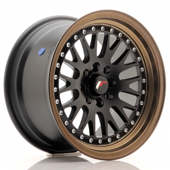 JR Wheels JR10 15x8 ET20 4x100+108 Matt Black Anodized Bronze Lip