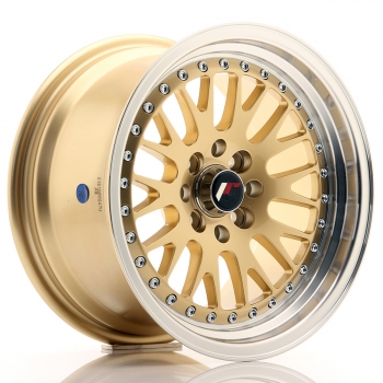 JR Wheels JR10 15x8 ET20 4x100+108 Gold Machined Lip
