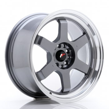 JR Wheels JR12 18x9 ET25 5x114+120 Gun Metal Machined Lip