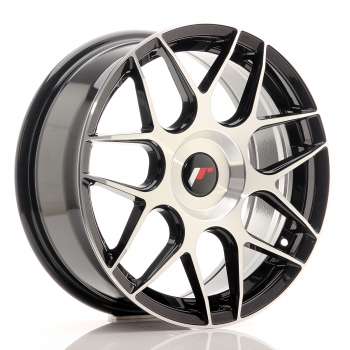 JR Wheels JR18 17x7 ET20-40 Gloss Black Machined Face