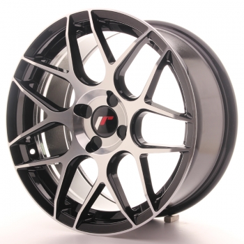 JR Wheels JR18 17x8 ET25-35 4H Gloss Black Machined Face