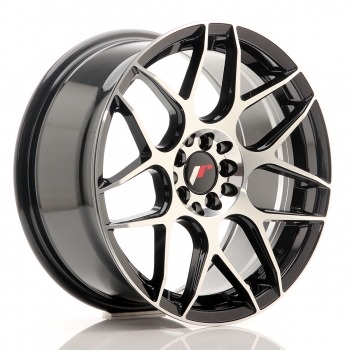 JR Wheels JR18 17x8 ET35 5x100+114 Gloss Black Machined Face