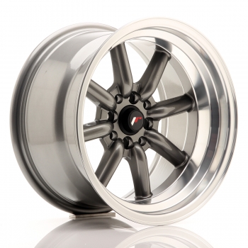 JR Wheels JR19 16x9 ET-15 4x100+114 Gun Metal Machined Lip