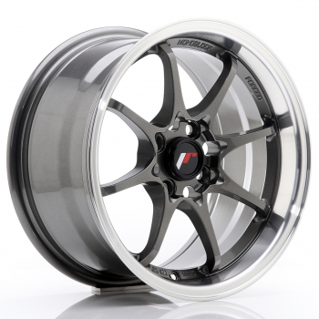 JR Wheels JR5 15x8 ET28 4x100 Gun Metal Machined Lip