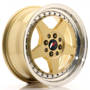 JR Wheels JR6 16x7 ET35 4x100+114 Gold Machined Lip