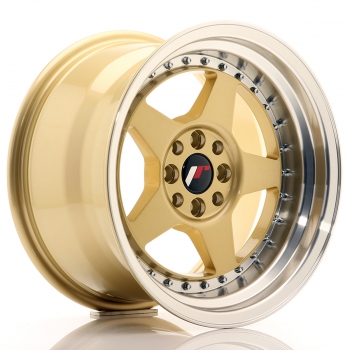JR Wheels JR6 16x9 ET20 4x100+108 Gold Machined Lip