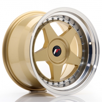 JR Wheels JR6 17x10 ET20 Gold Machined Lip