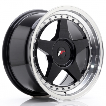 JR Wheels JR6 17x9 ET20-35 Gloss Black Machined