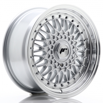 JR Wheels JR9 16x7,5 ET25 4x100+108 Silver Machined Lip+Silver Rivets