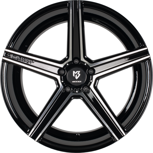 mbDESIGN KV1 DC - 10,5x20 ET33 - 5x114,3 - Glanzschwarz poliert