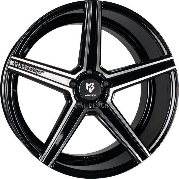 mbDESIGN KV1 DC - 10,5x20 ET33 - 5x114,3 - Glanzschwarz poliert