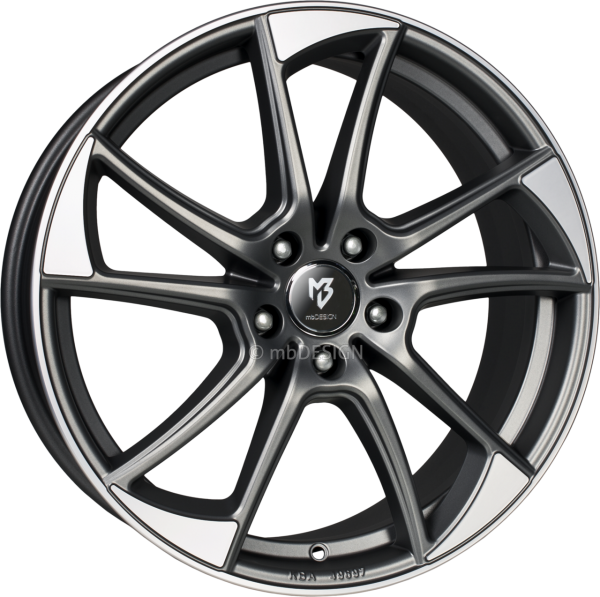 mbDESIGN mb1 - 7,5x19 ET33 - 5x112 - Mattgrau poliert