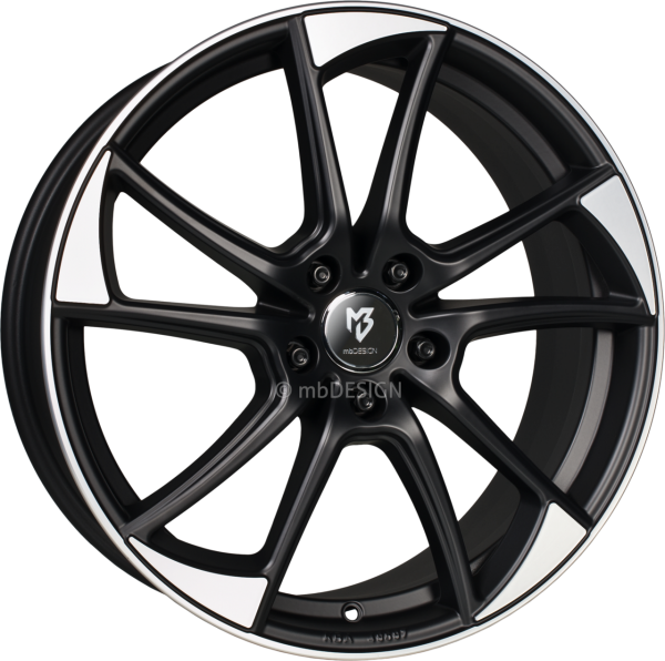 mbDESIGN mb1 - 7,5x19 ET45 - 5x120 - Mattschwarz poliert