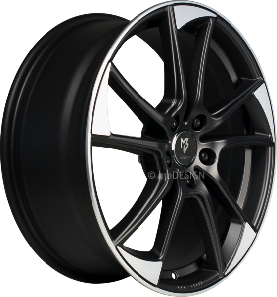 mbDESIGN mb1 - 7,5x19 ET45 - 5x120 - Mattschwarz poliert
