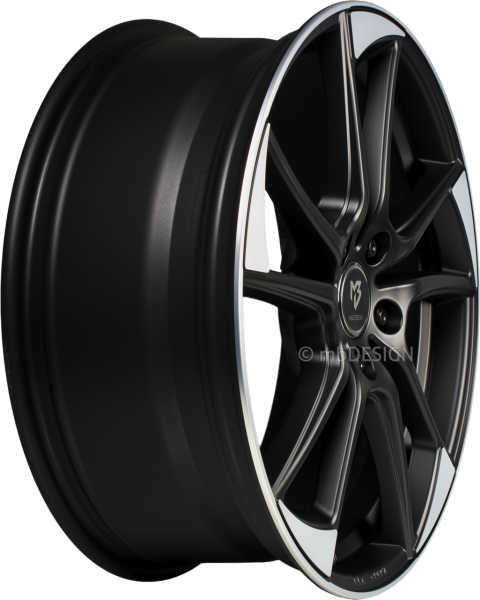mbDESIGN mb1 - 7,5x19 ET45 - 5x120 - Mattschwarz poliert
