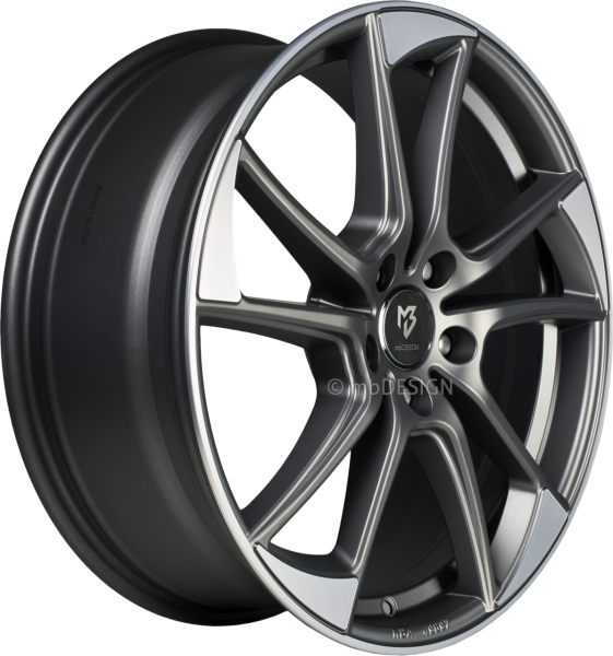 mbDESIGN mb1 - 7,5x19 ET33 - 5x112 - Mattgrau poliert