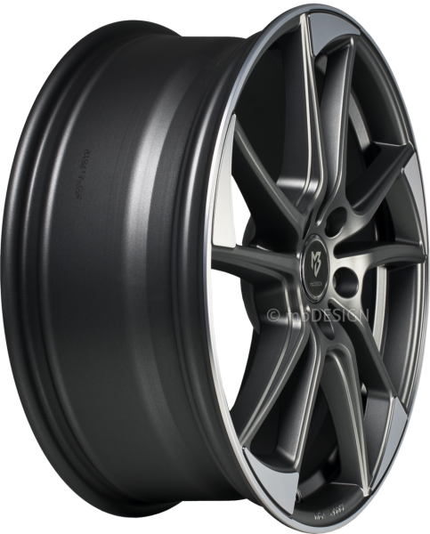 mbDESIGN mb1 - 7,5x19 ET33 - 5x112 - Mattgrau poliert