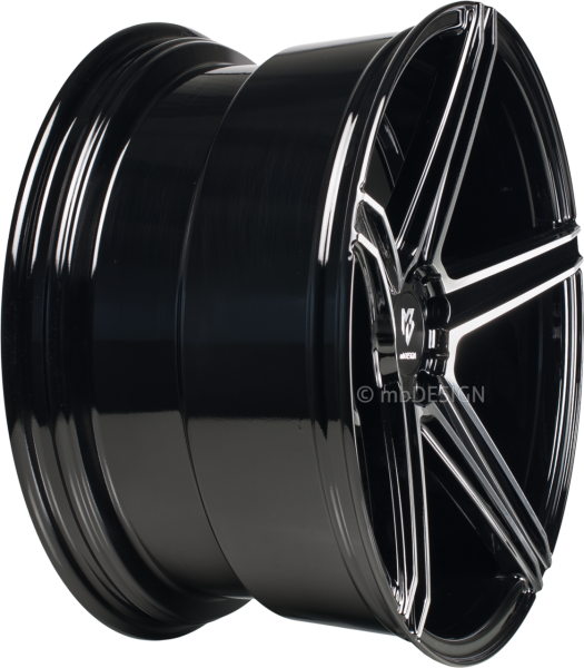 mbDESIGN KV1 DC - 10,5x20 ET33 - 5x114,3 - Glanzschwarz poliert
