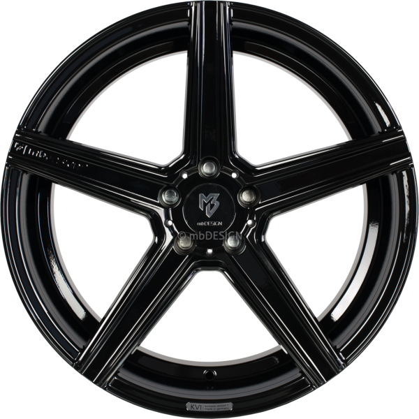 mbDESIGN KV1 - 10x22 ET35 - 5x112 - Glanzschwarz