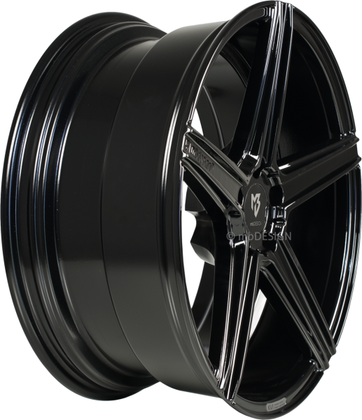 mbDESIGN KV1 - 10x22 ET35 - 5x112 - Glanzschwarz