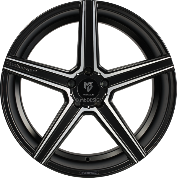 mbDESIGN KV1 - 9x20 ET42 - 5x120 - Mattschwarz poliert