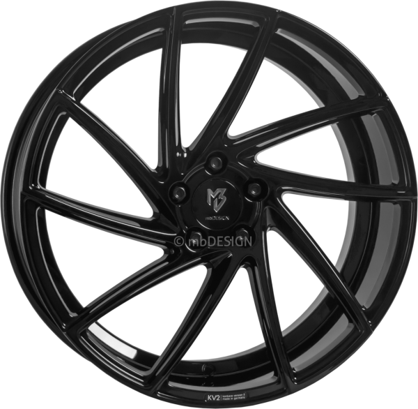 mbDESIGN KV2 - 8,5x19 ET43 - 5x112 - Glanzschwarz