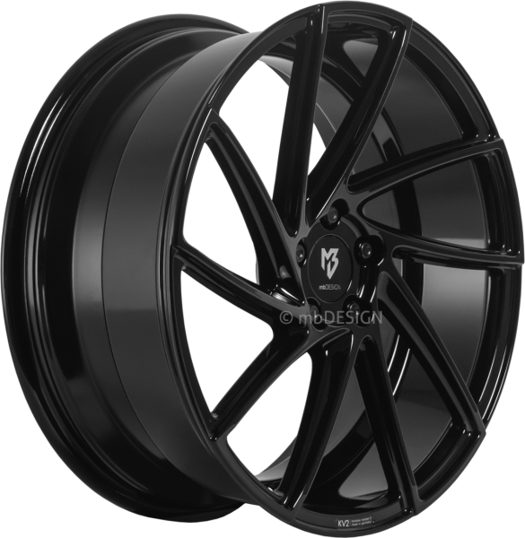 mbDESIGN KV2 - 8,5x19 ET43 - 5x112 - Glanzschwarz