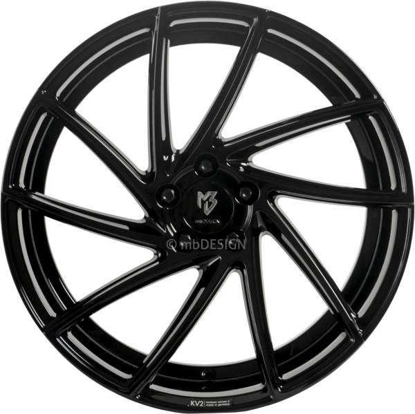 mbDESIGN KV2 - 8,5x19 ET43 - 5x112 - Glanzschwarz