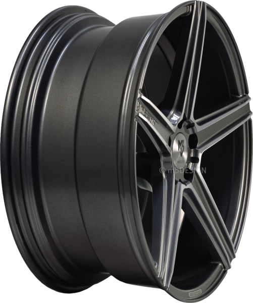 mbDESIGN KV1 - 8,5x19 ET43 - 5x108 - Glanzgrau poliert