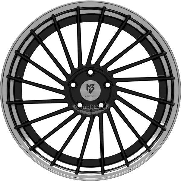 mbDESIGN VR3.2 DC - 10,5x20 ET45 - 5x112 - Glanzschwarz/Glanzschwarz poliert