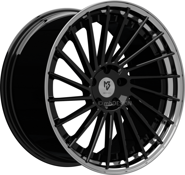 mbDESIGN VR3.2 DC - 10,5x20 ET45 - 5x112 - Glanzschwarz/Glanzschwarz poliert