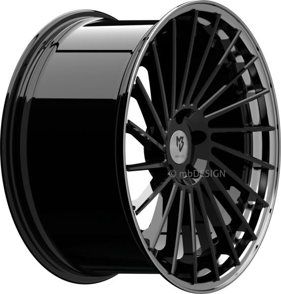 mbDESIGN VR3.2 DC - 10,5x20 ET45 - 5x112 - Glanzschwarz/Glanzschwarz poliert