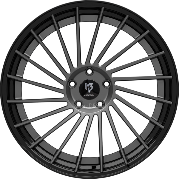 mbDESIGN VR3.2 DC - 10,5x20 ET33 - 5x112 - Mattgrau/Glanzschwarz